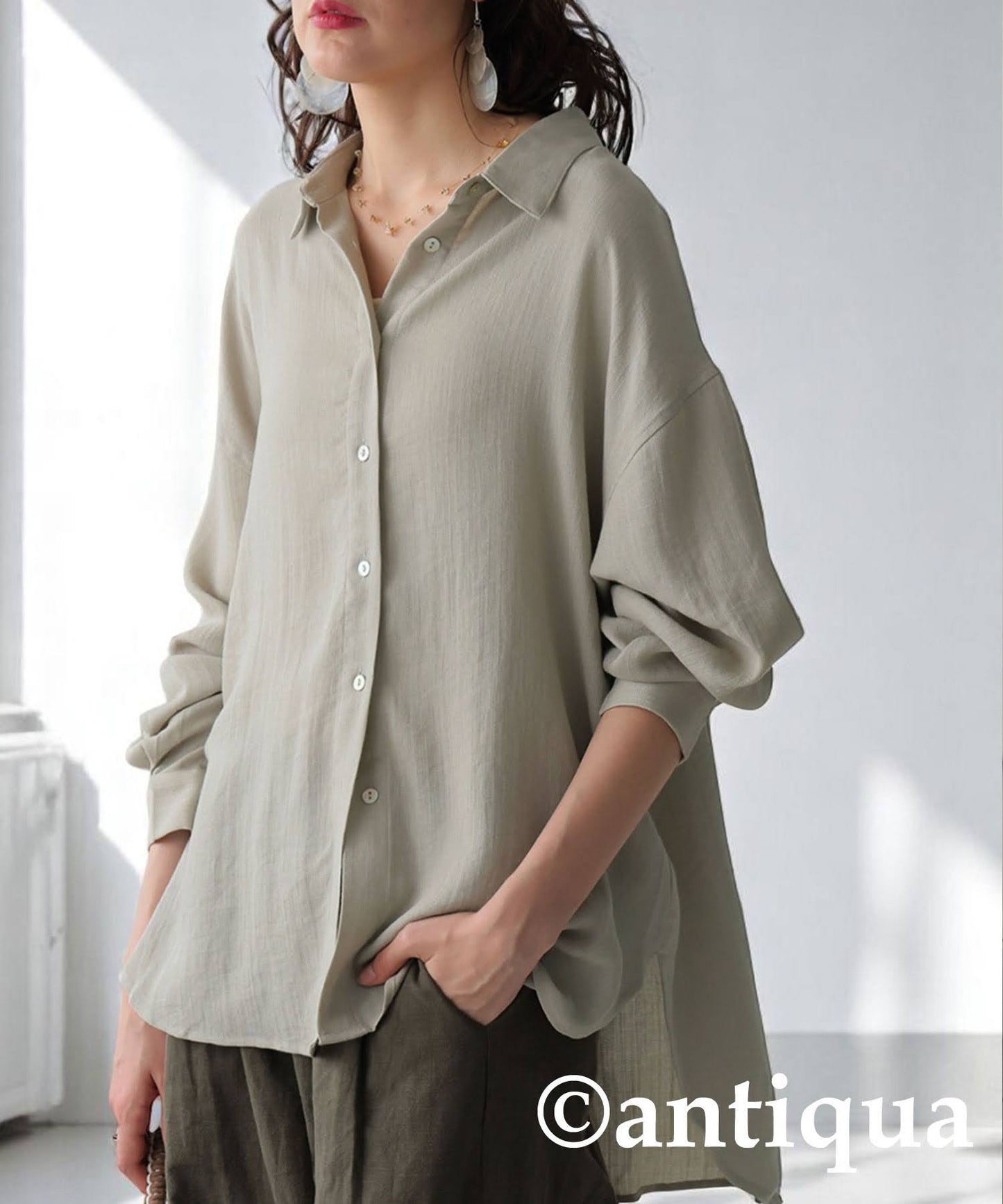 Ladies Linen-Like Shirt