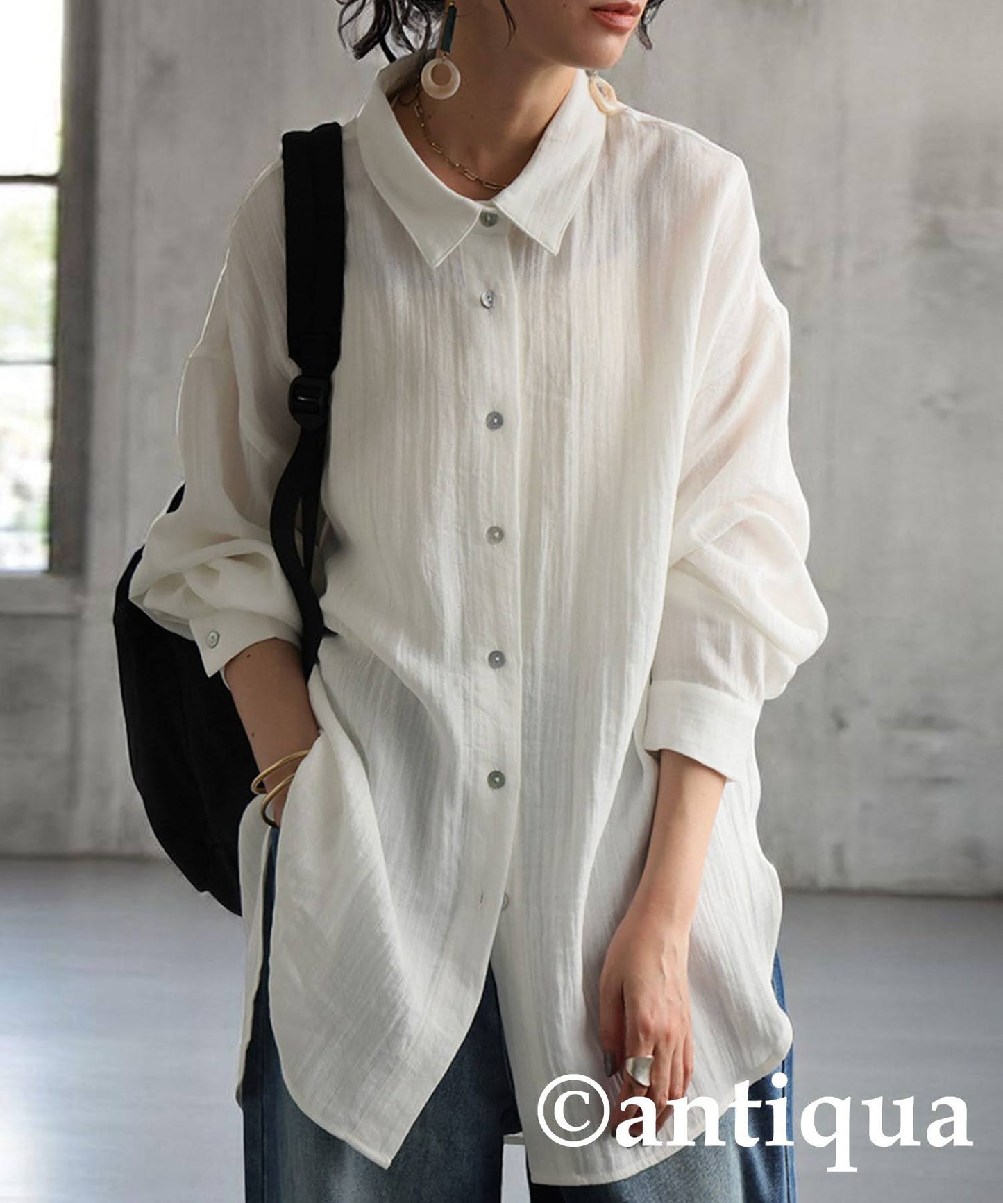Ladies Linen-Like Shirt