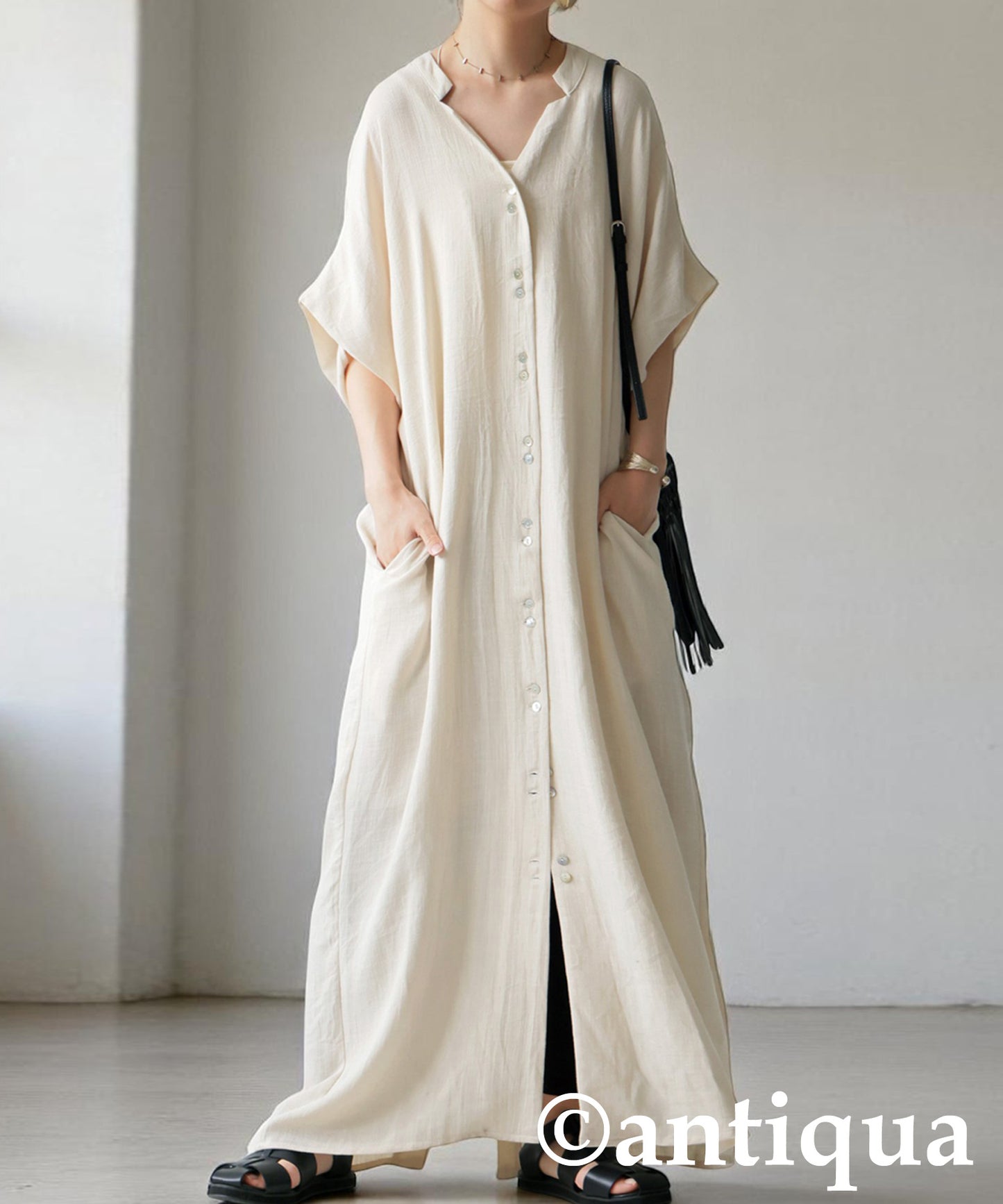 Ladies Linen Touch Dress