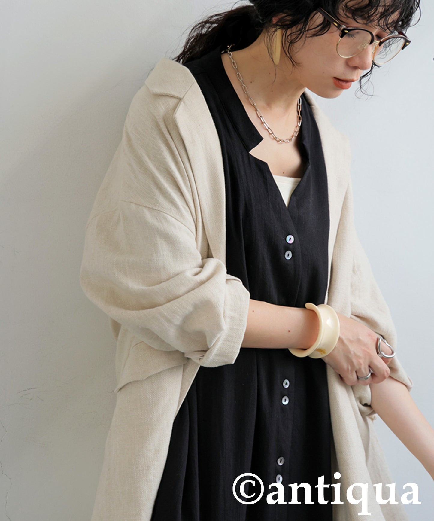 Ladies Linen Touch Dress