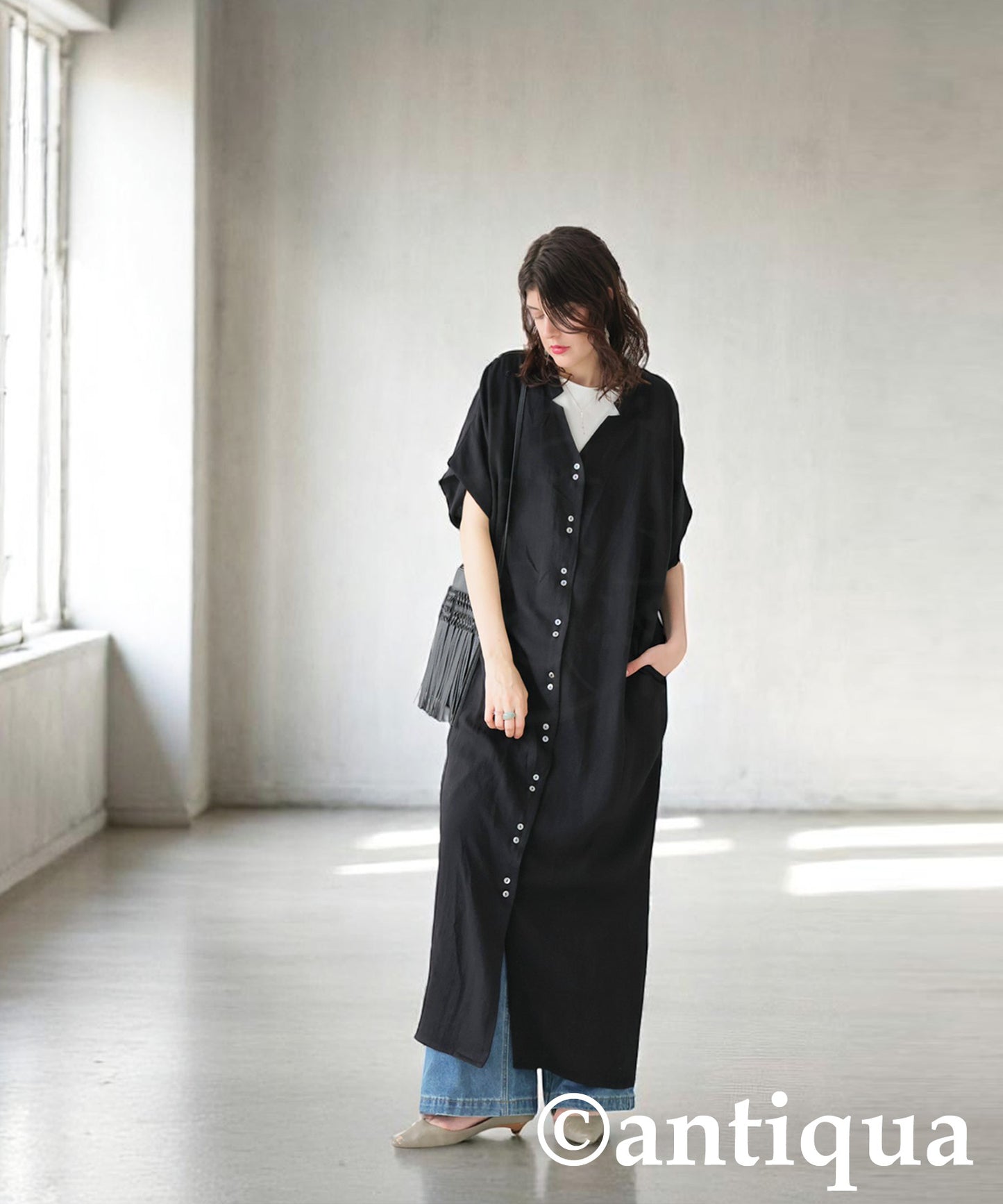 Ladies Linen Touch Dress