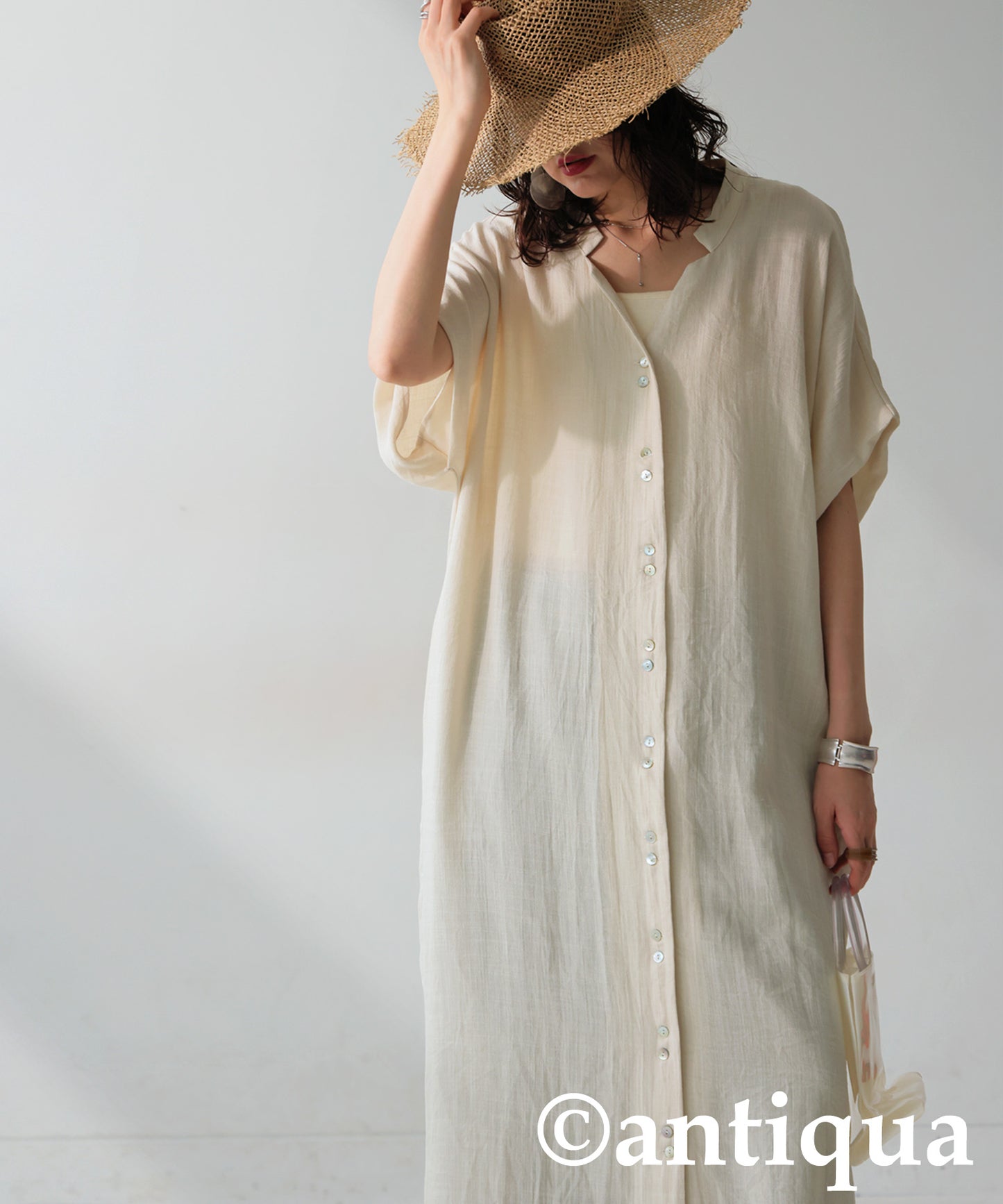 Ladies Linen Touch Dress