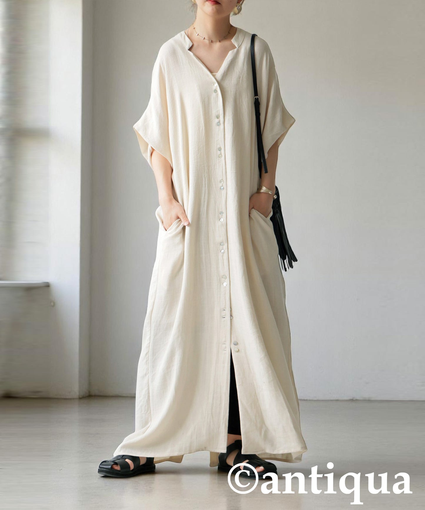 Ladies Linen Touch Dress