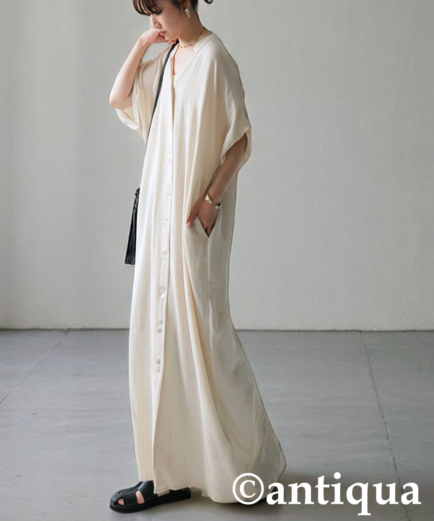 Ladies Linen Touch Dress