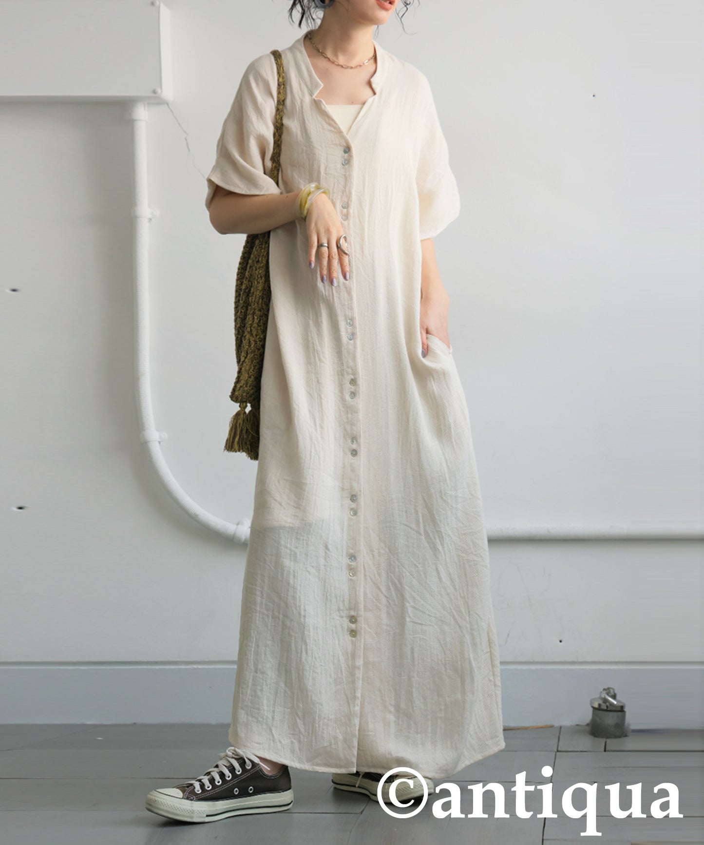 Ladies Linen Touch Dress
