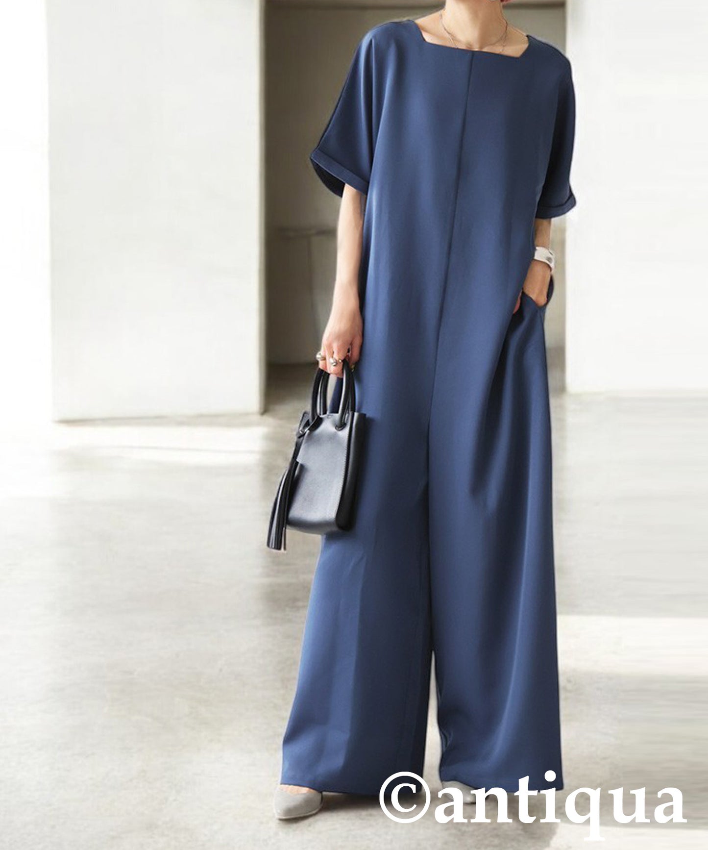 Ladies Boat Neck Jumpsuit