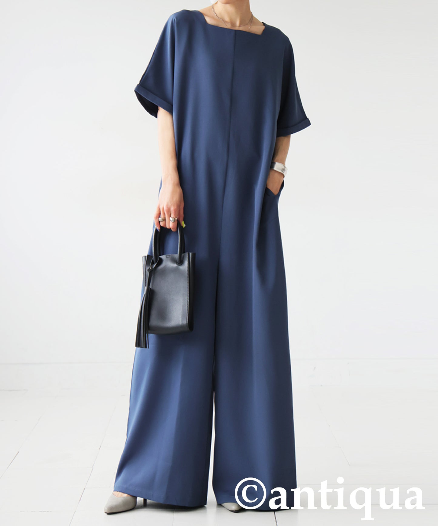 Ladies Boat Neck Jumpsuit