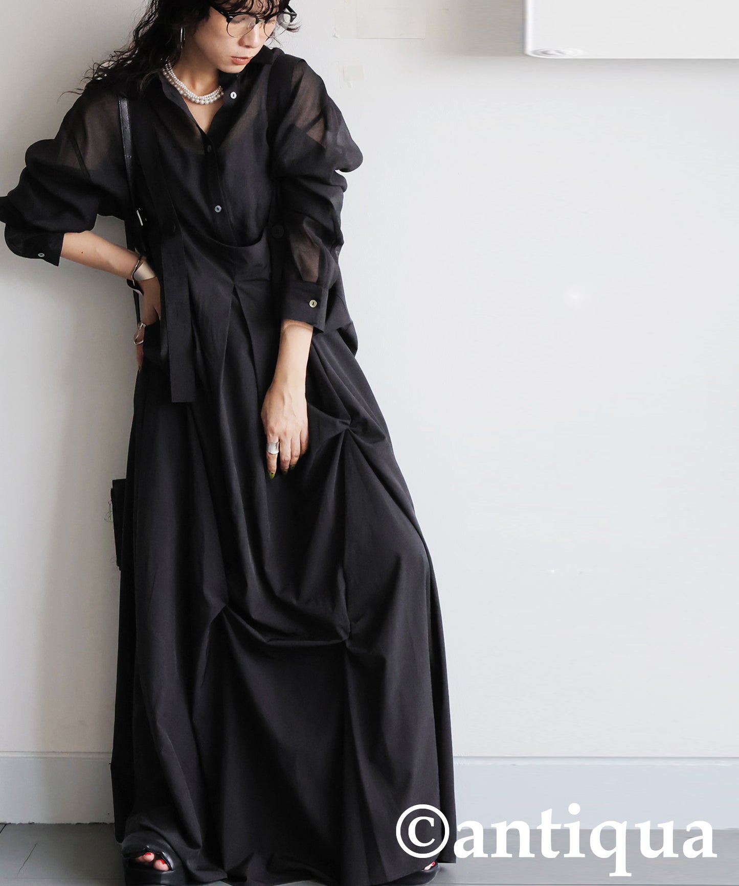 Ladies Tuck Design Overall Skirt