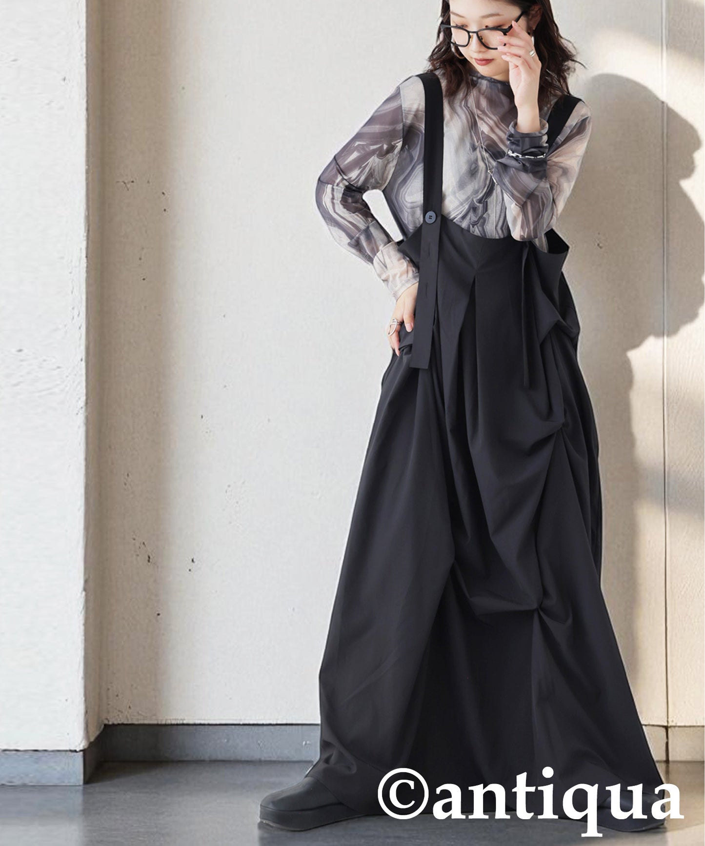 Ladies Tuck Design Overall Skirt