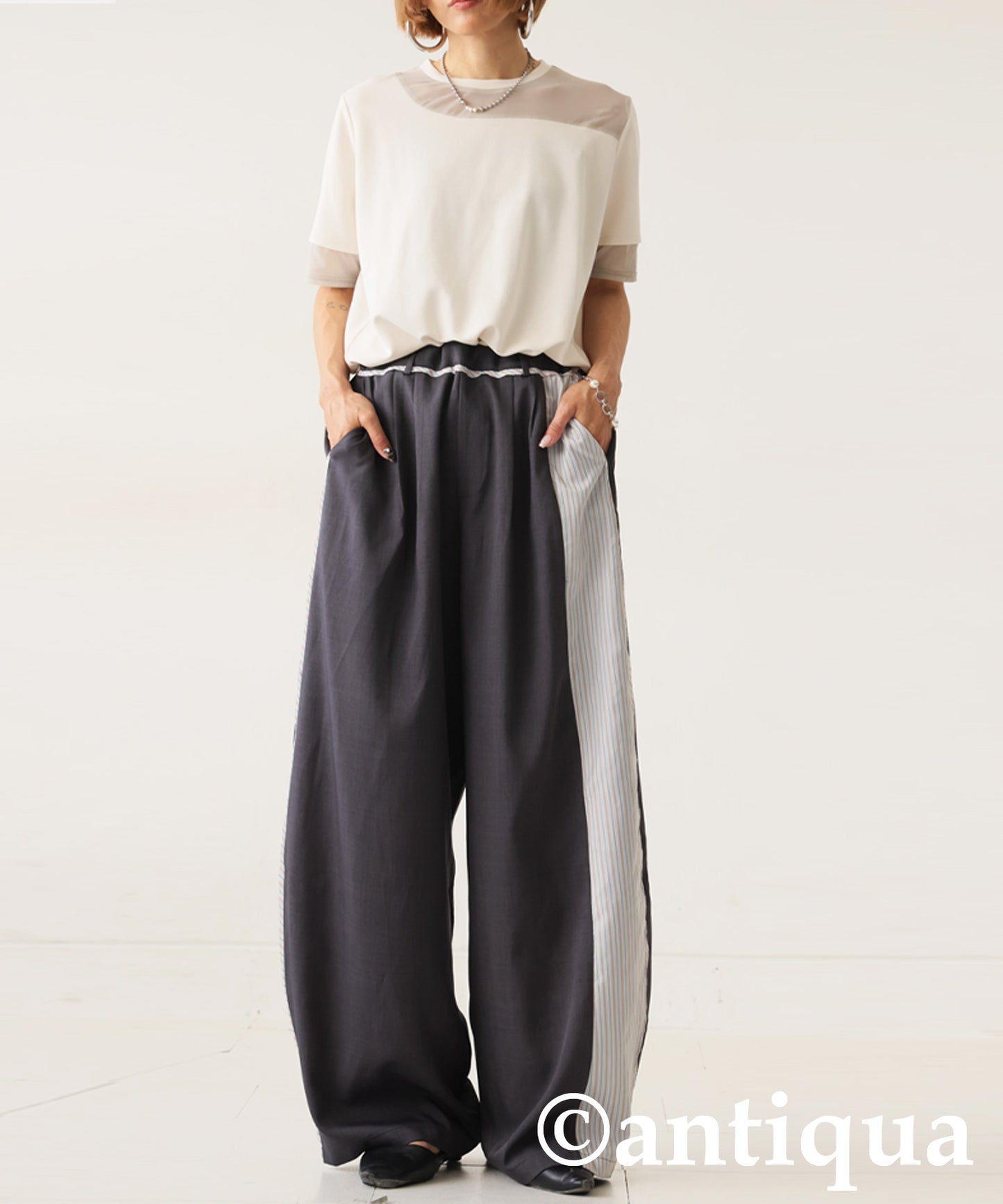 Ladies Wide Curve Design Pants