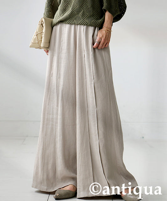 Ladies Wide-Pleated Pants