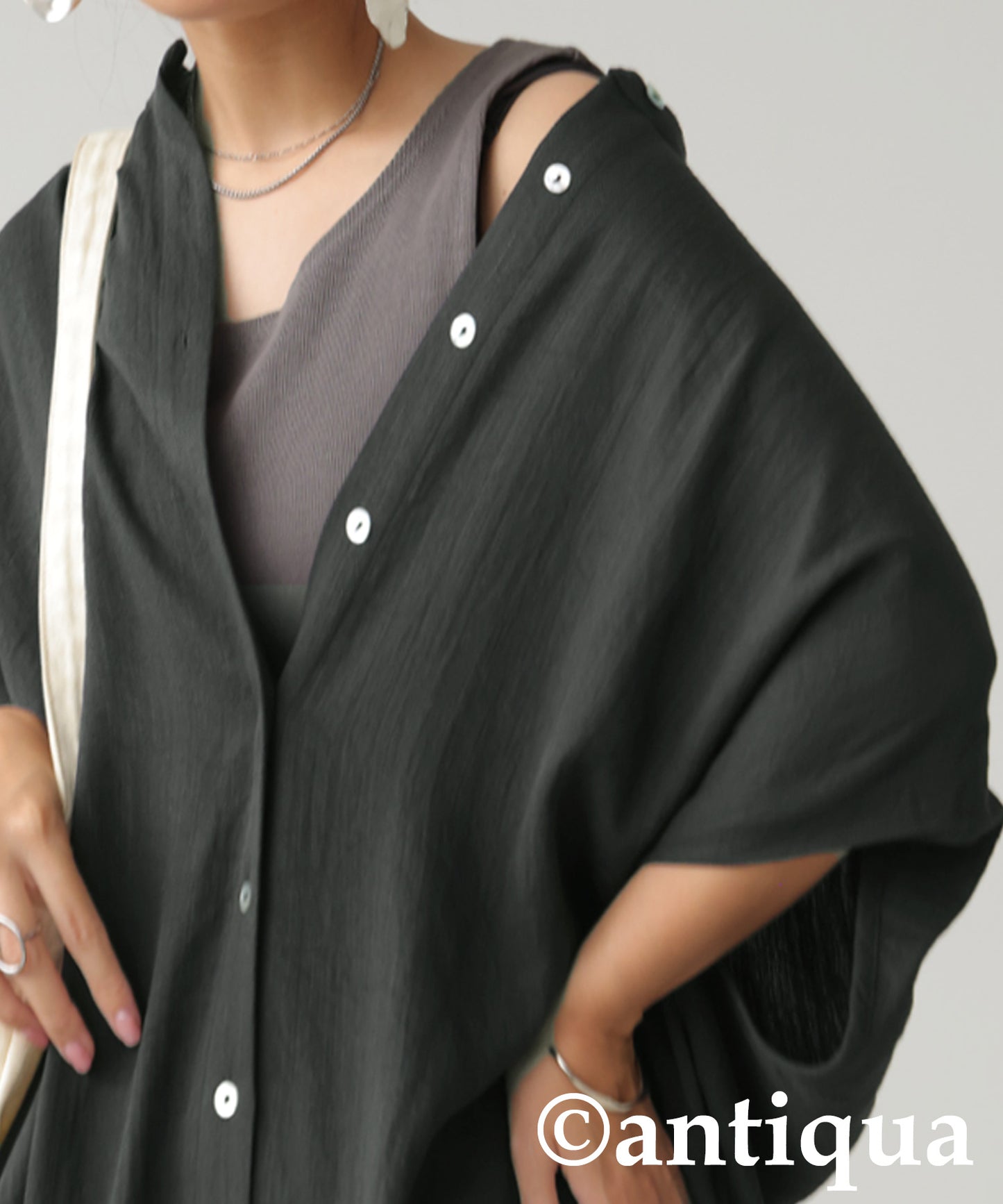 Ladies Linen Touch Shirt Dress