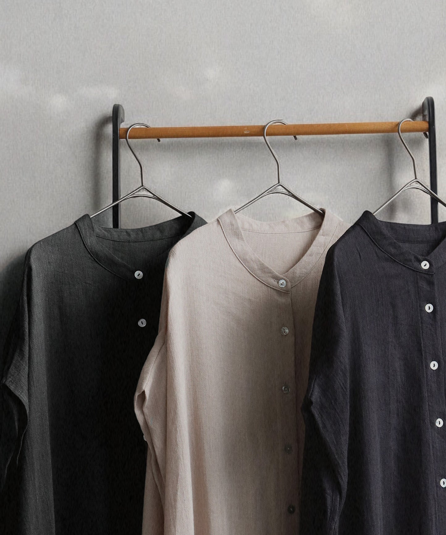 Ladies Linen Touch Shirt Dress