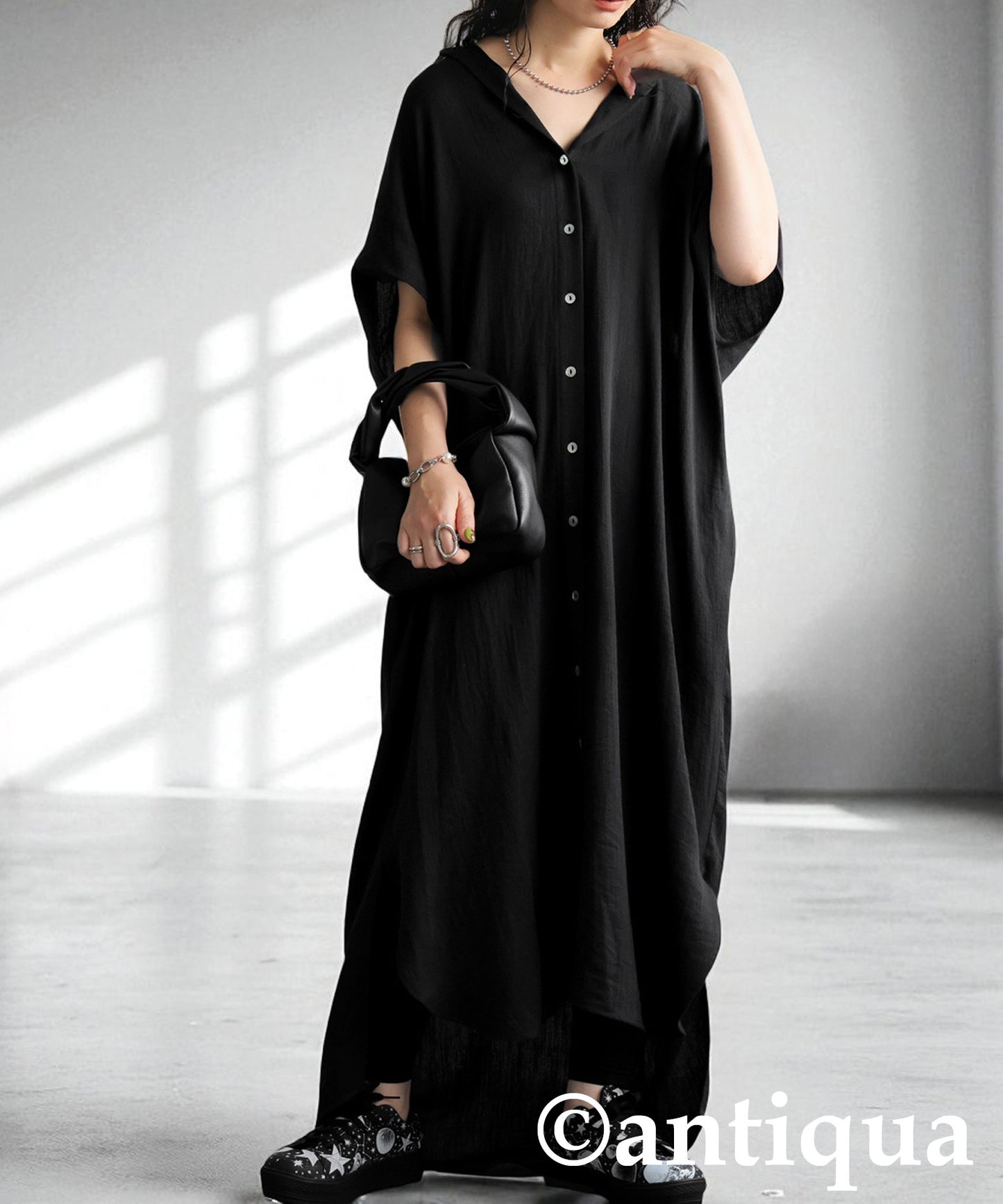 Ladies Linen Touch Shirt Dress