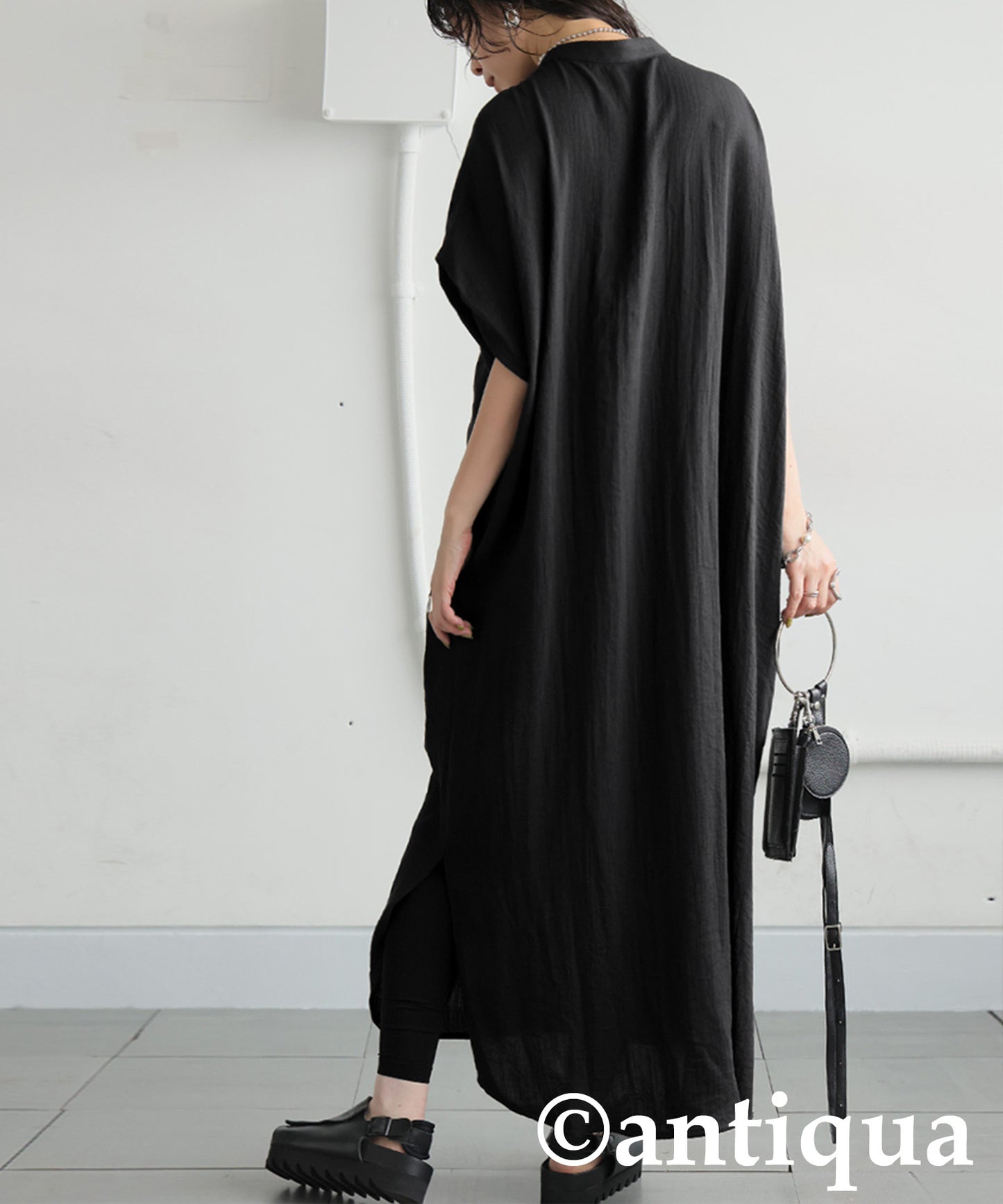 Ladies Linen Touch Shirt Dress