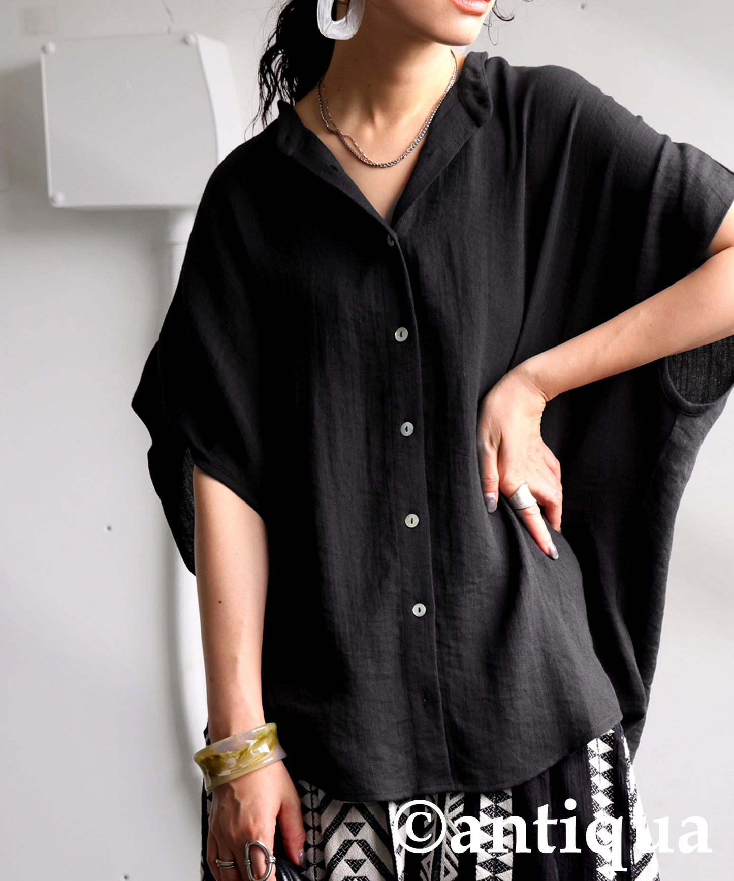 Ladies Linen-Like Shirt