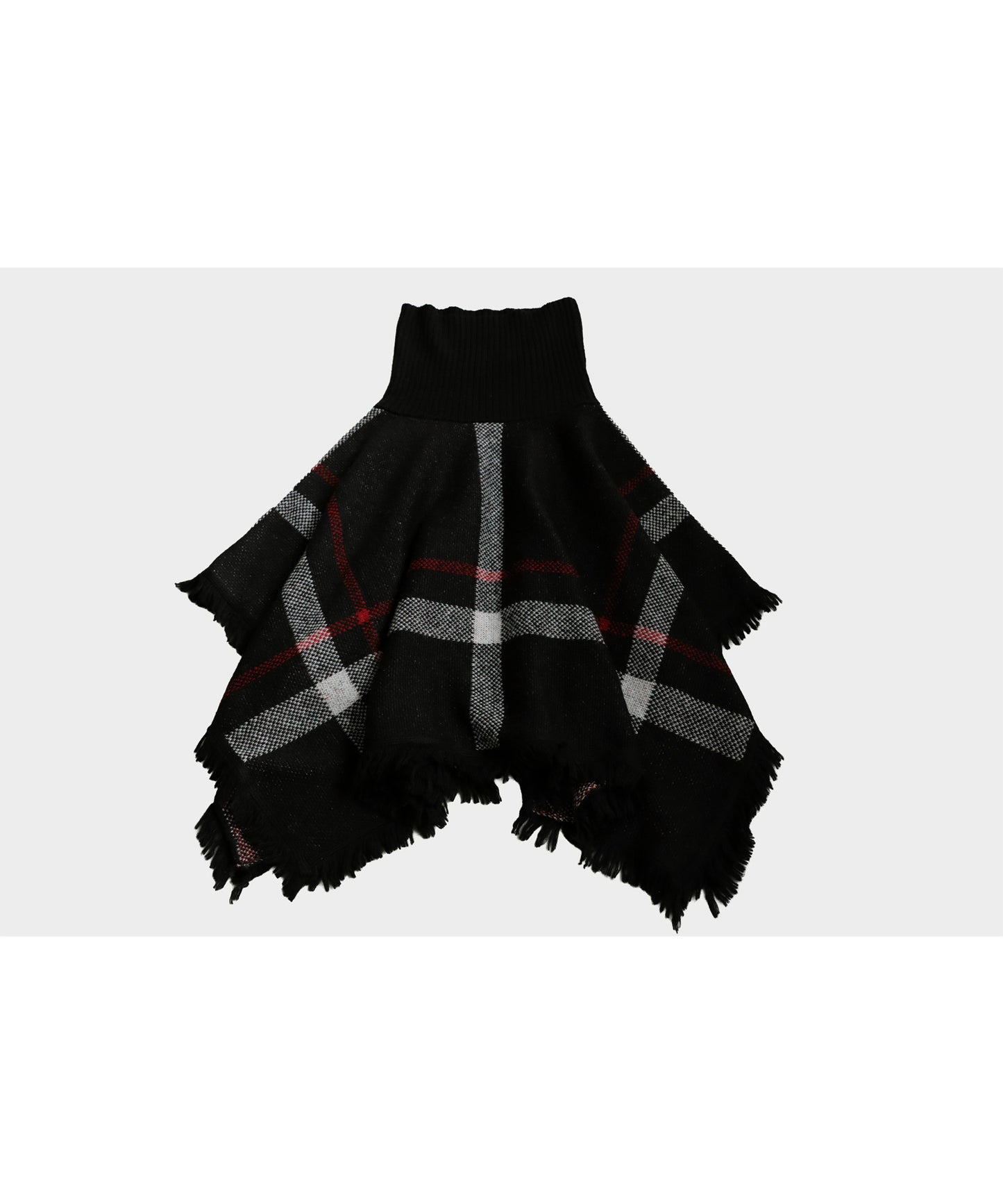 Checkered 2Way Poncho Skirt Ladies