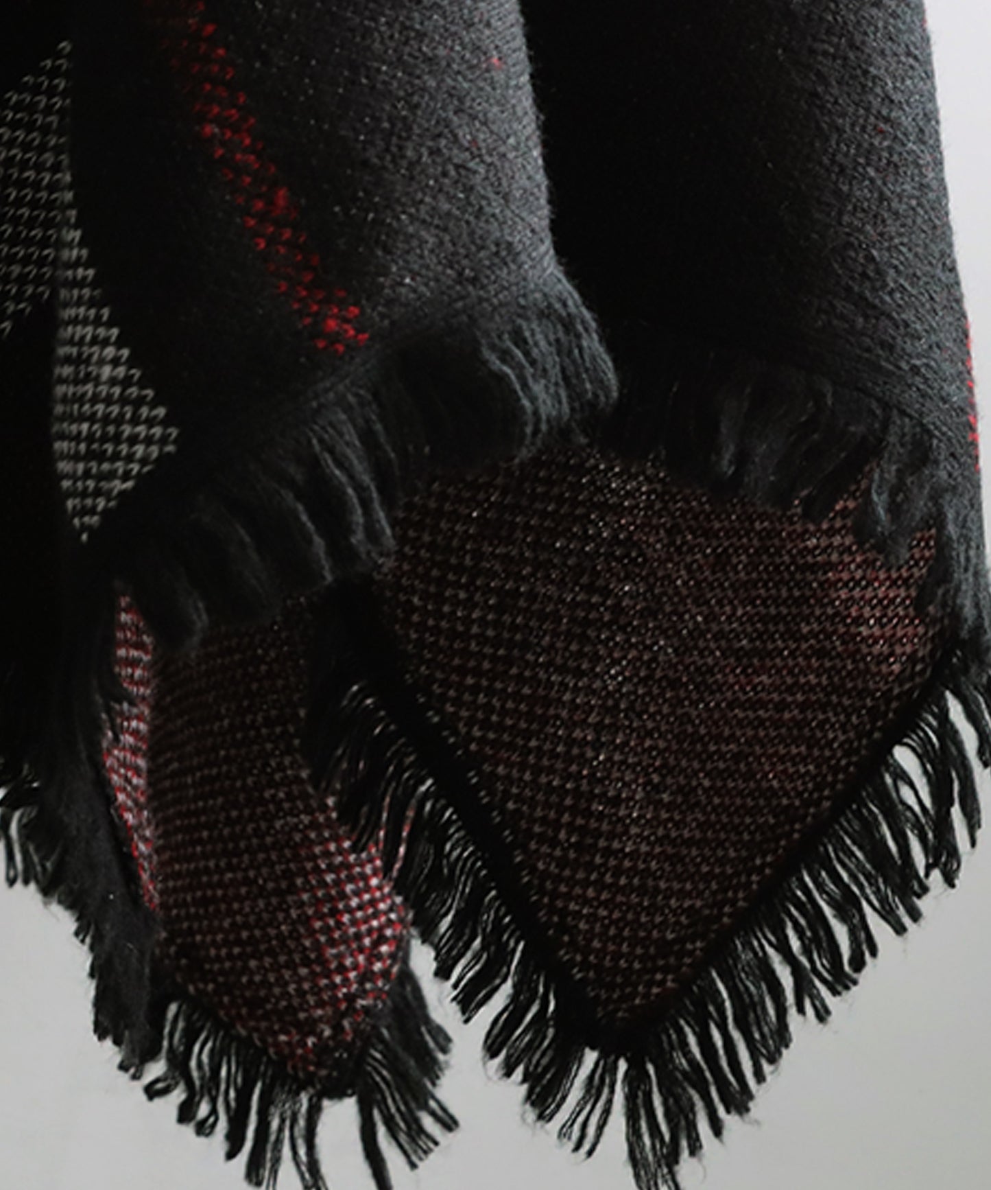 Checkered 2Way Poncho Skirt Ladies