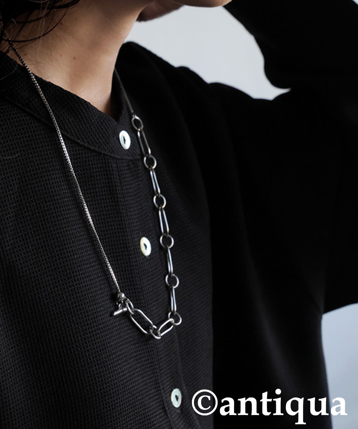 Waffle Fabric Shirt Dress Ladies