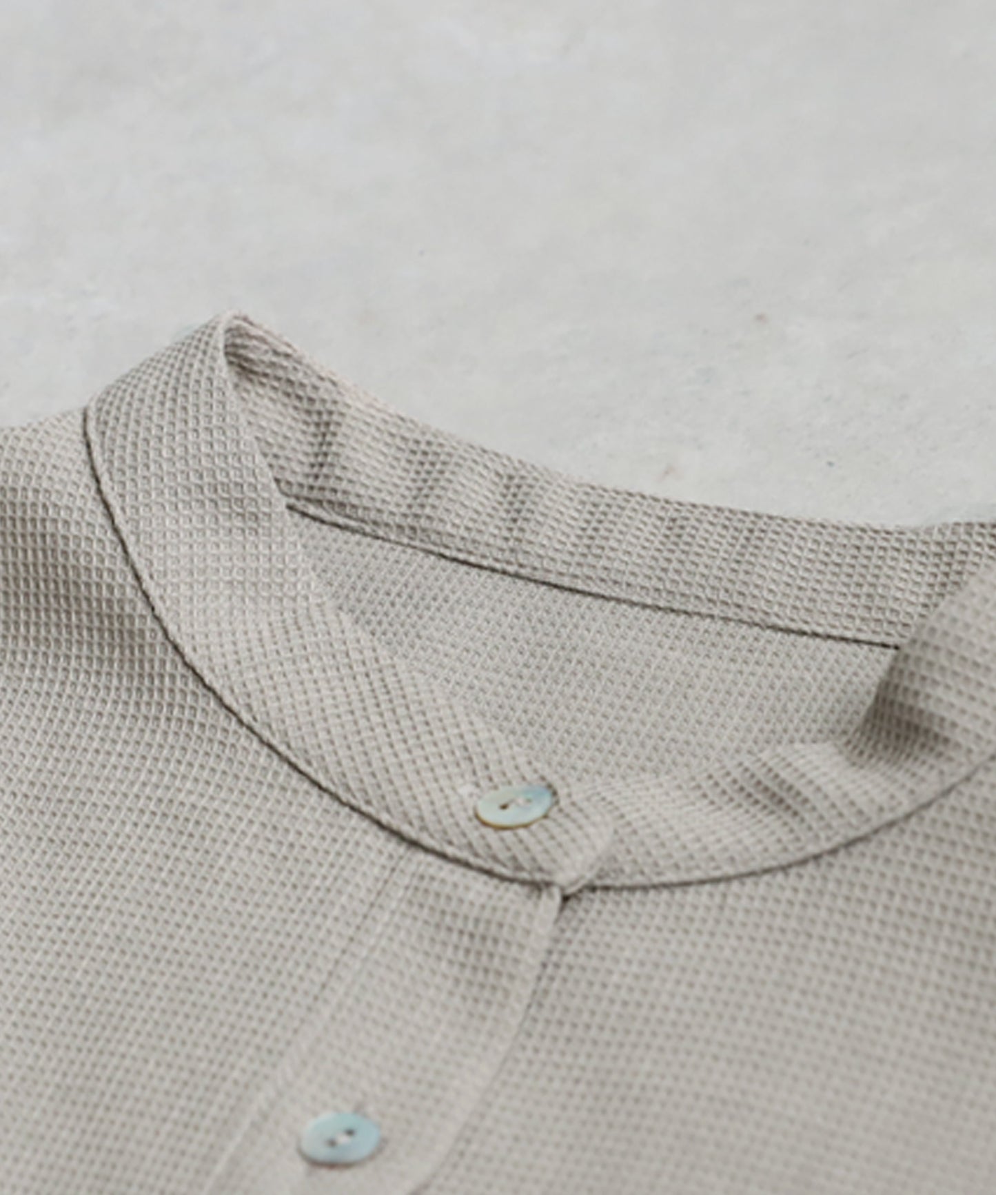 Waffle Fabric Shirt Dress Ladies