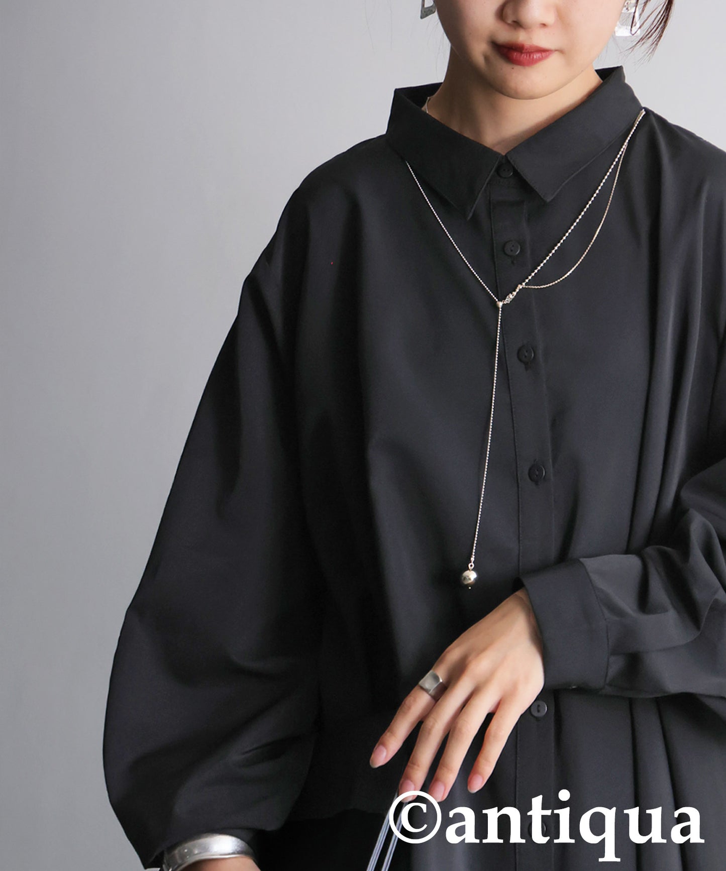 Draped Design Shirt Dress Ladies