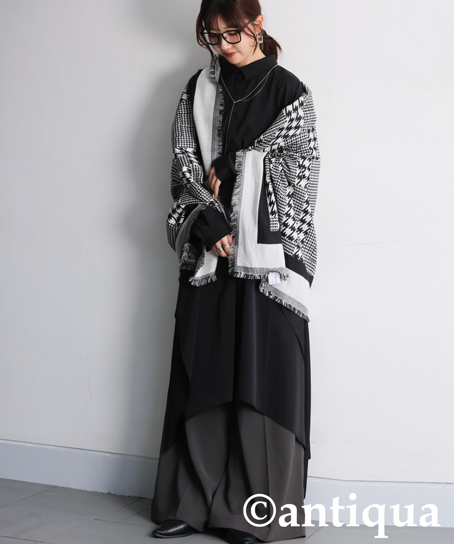 Draped Design Shirt Dress Ladies