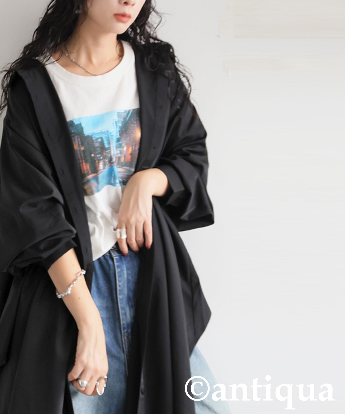 Draped Design Shirt Dress Ladies