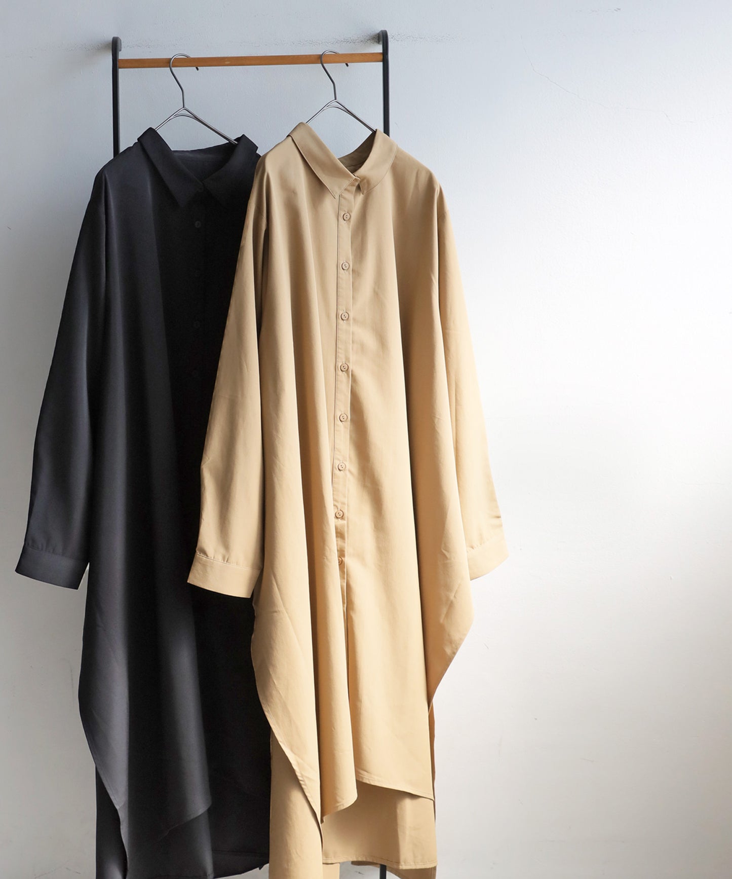 Draped Design Shirt Dress Ladies