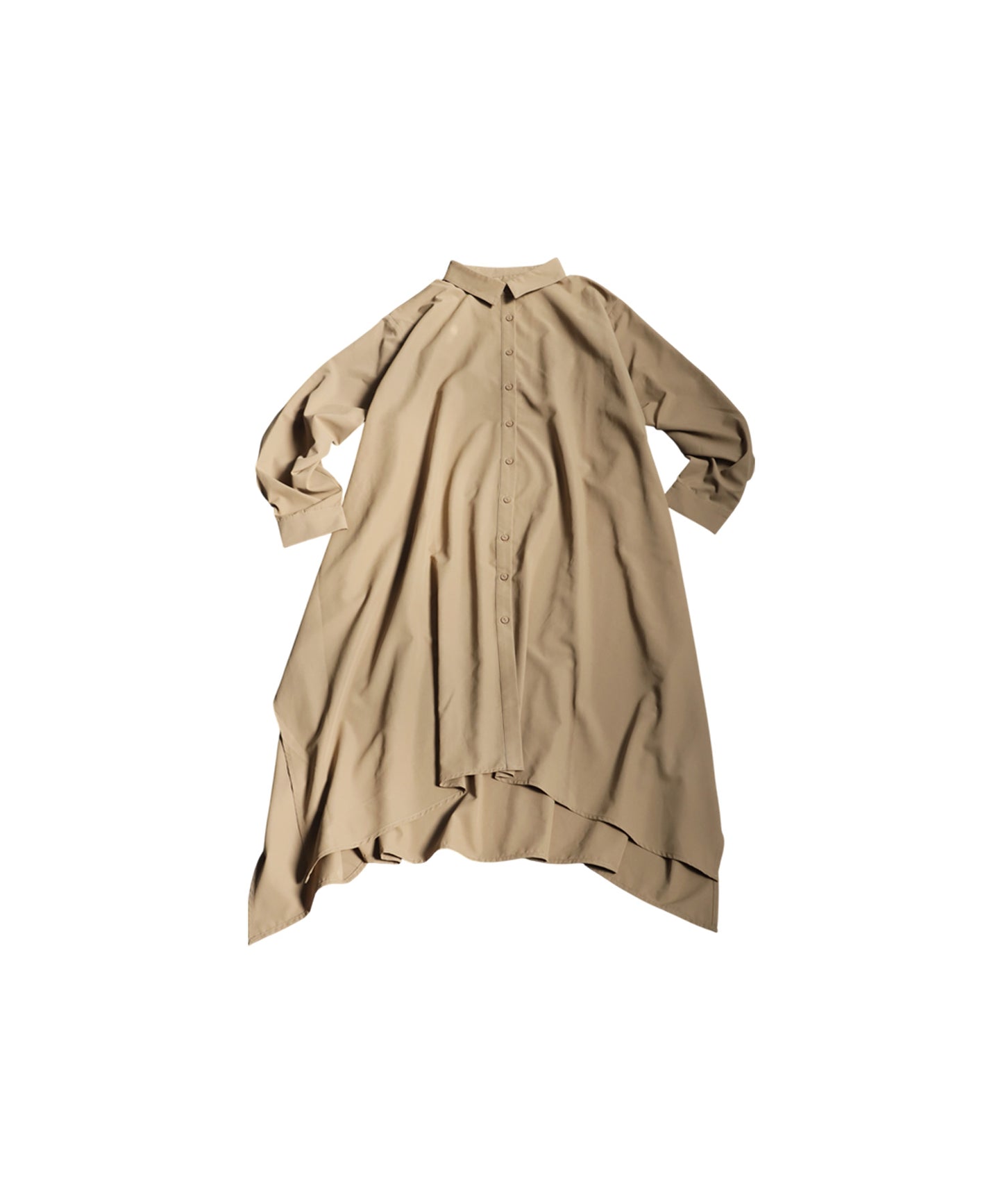 Draped Design Shirt Dress Ladies