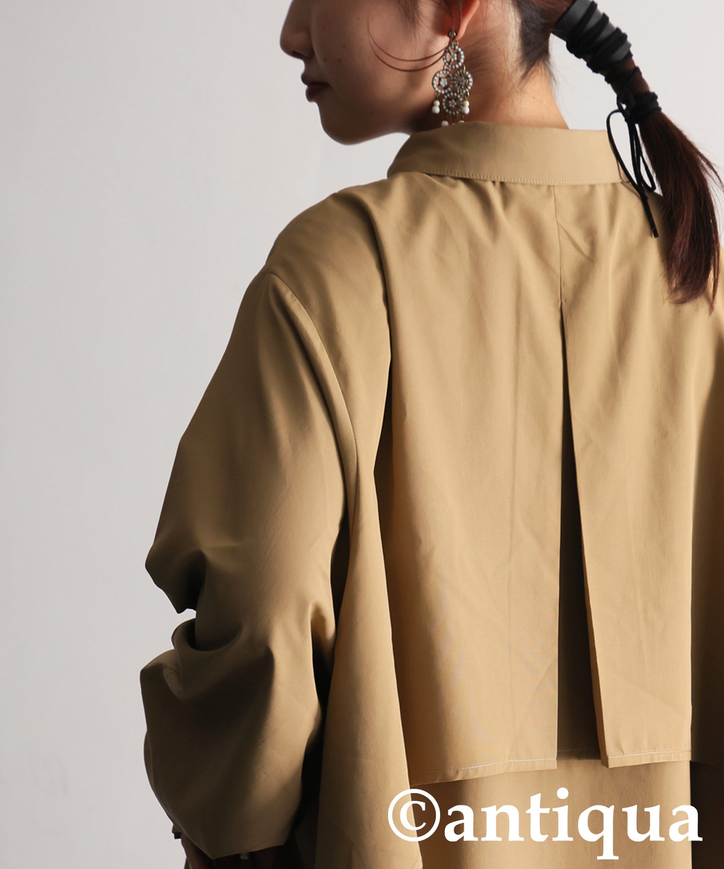 Draped Design Shirt Dress Ladies