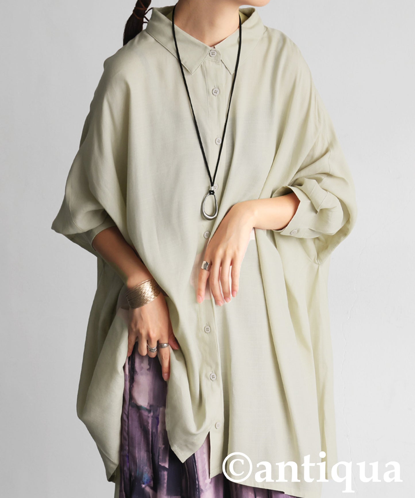 Draped Silhouette Shirt Ladies