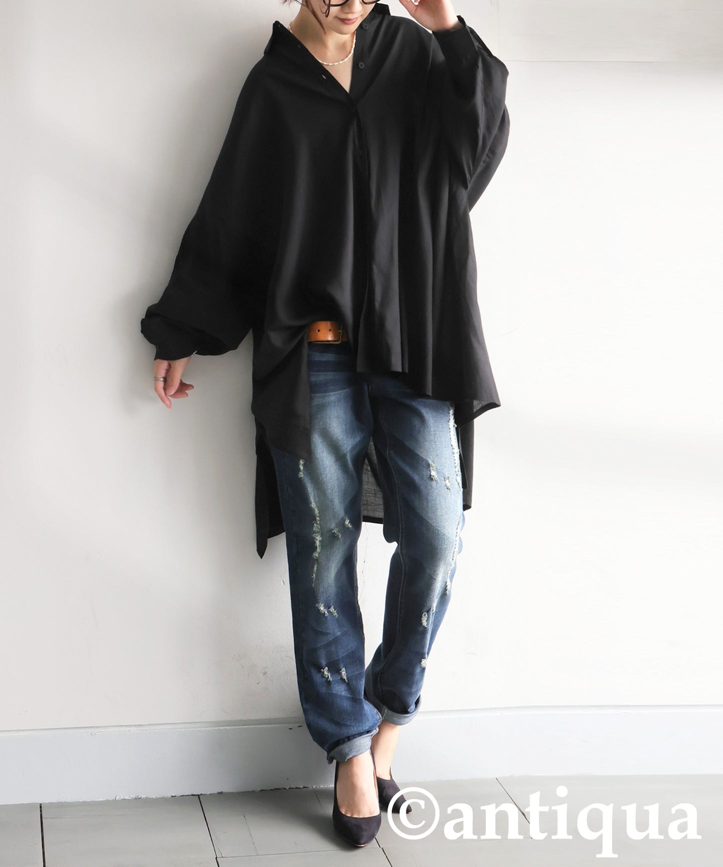 Draped Silhouette Shirt Ladies