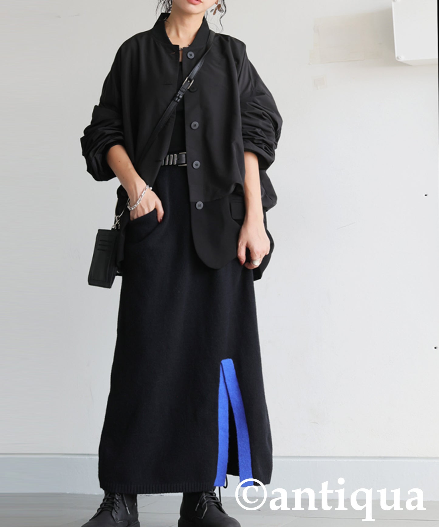 Mixed Material Jacket Ladies