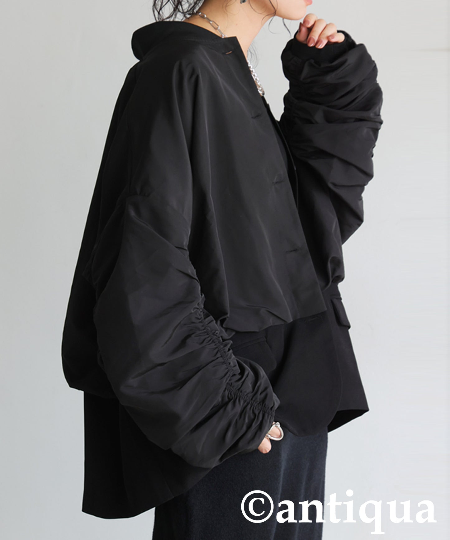 Mixed Material Jacket Ladies