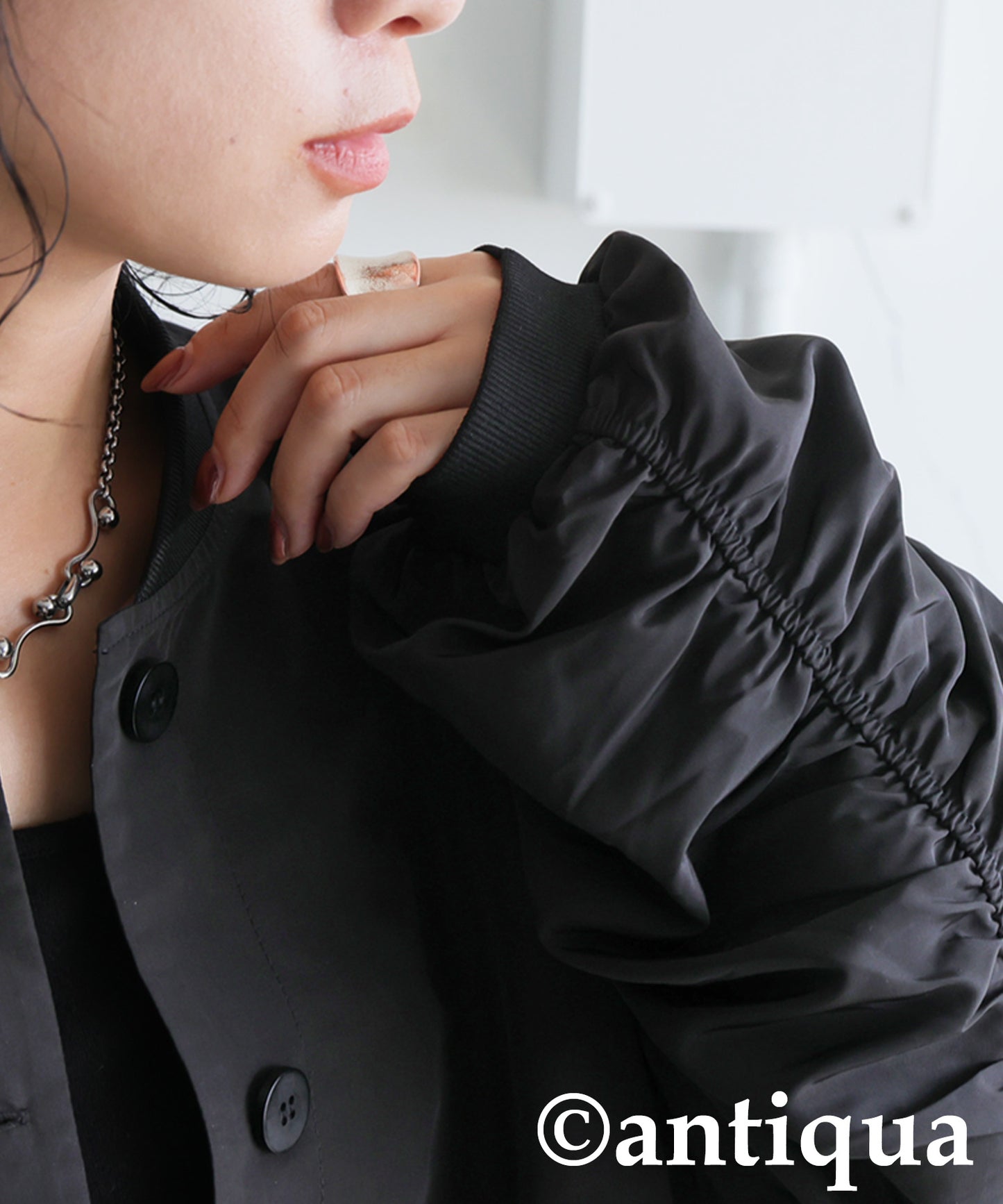 Mixed Material Jacket Ladies