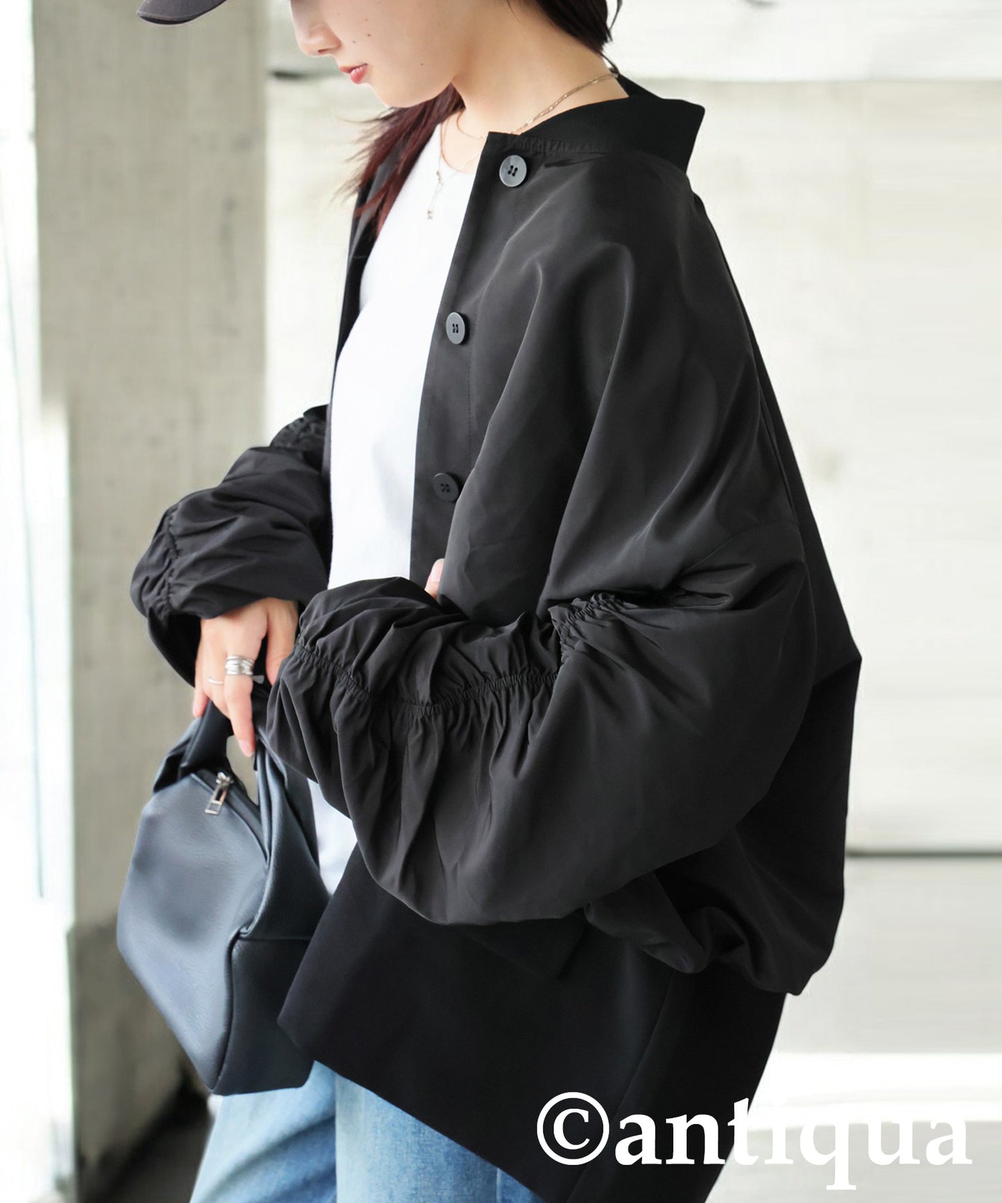 Mixed Material Jacket Ladies