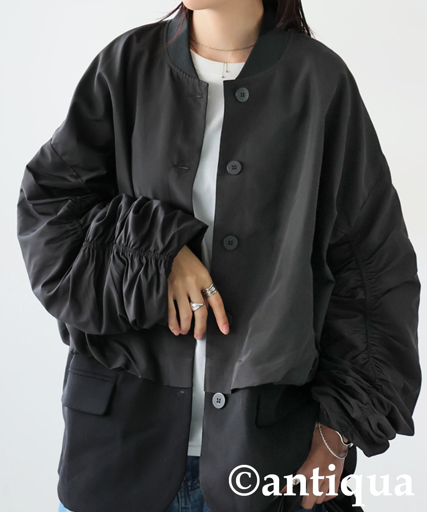 Mixed Material Jacket Ladies