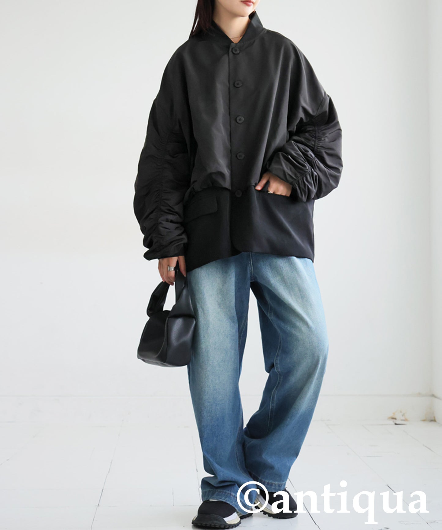 Mixed Material Jacket Ladies