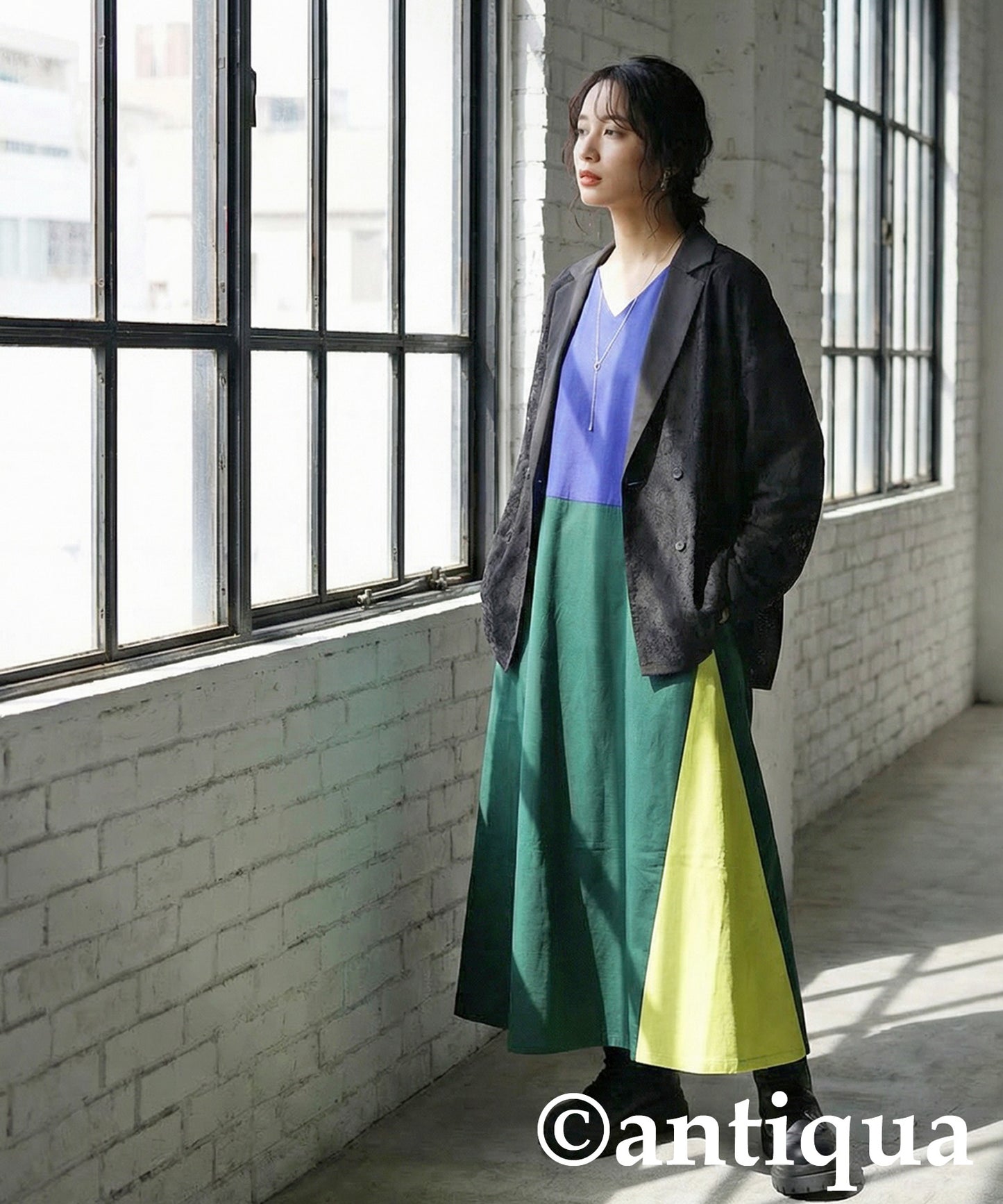 Color Block Dress Ladies