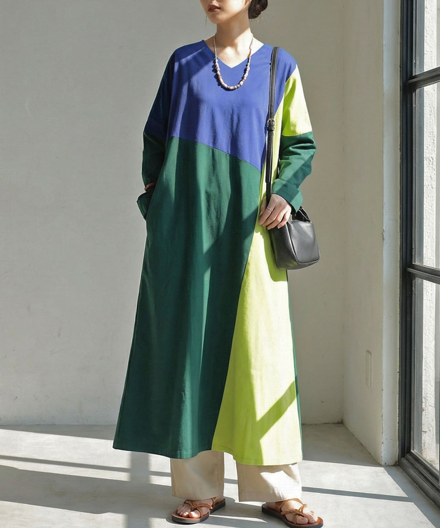 Color Block Dress Ladies