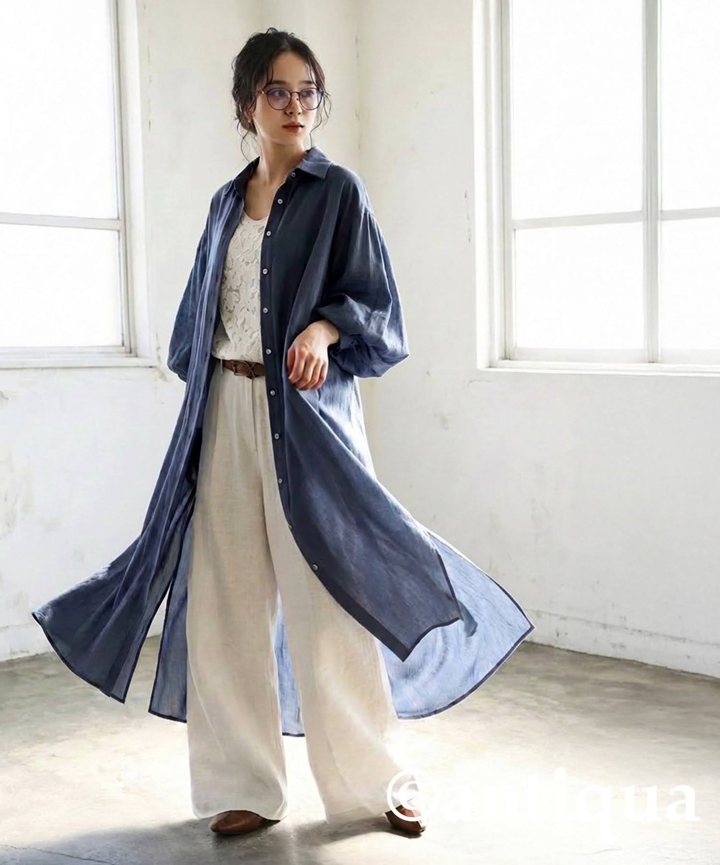 3D Sleeve Shirt Dress Ladies