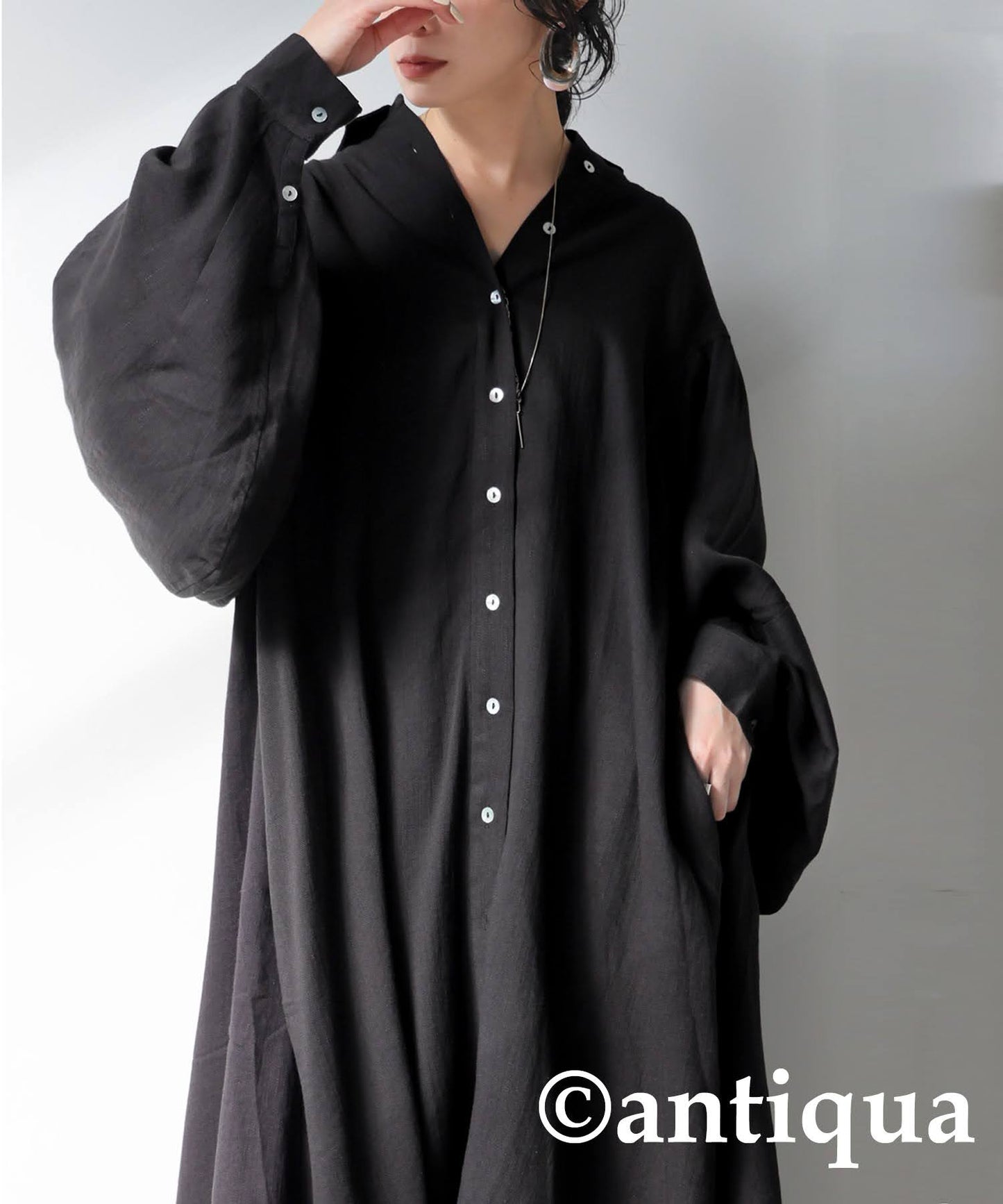 3D Sleeve Shirt Dress Ladies