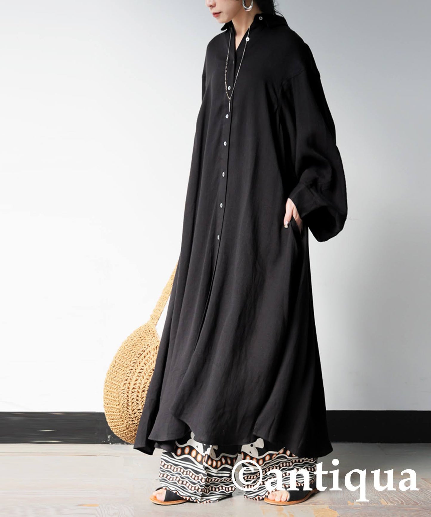 3D Sleeve Shirt Dress Ladies