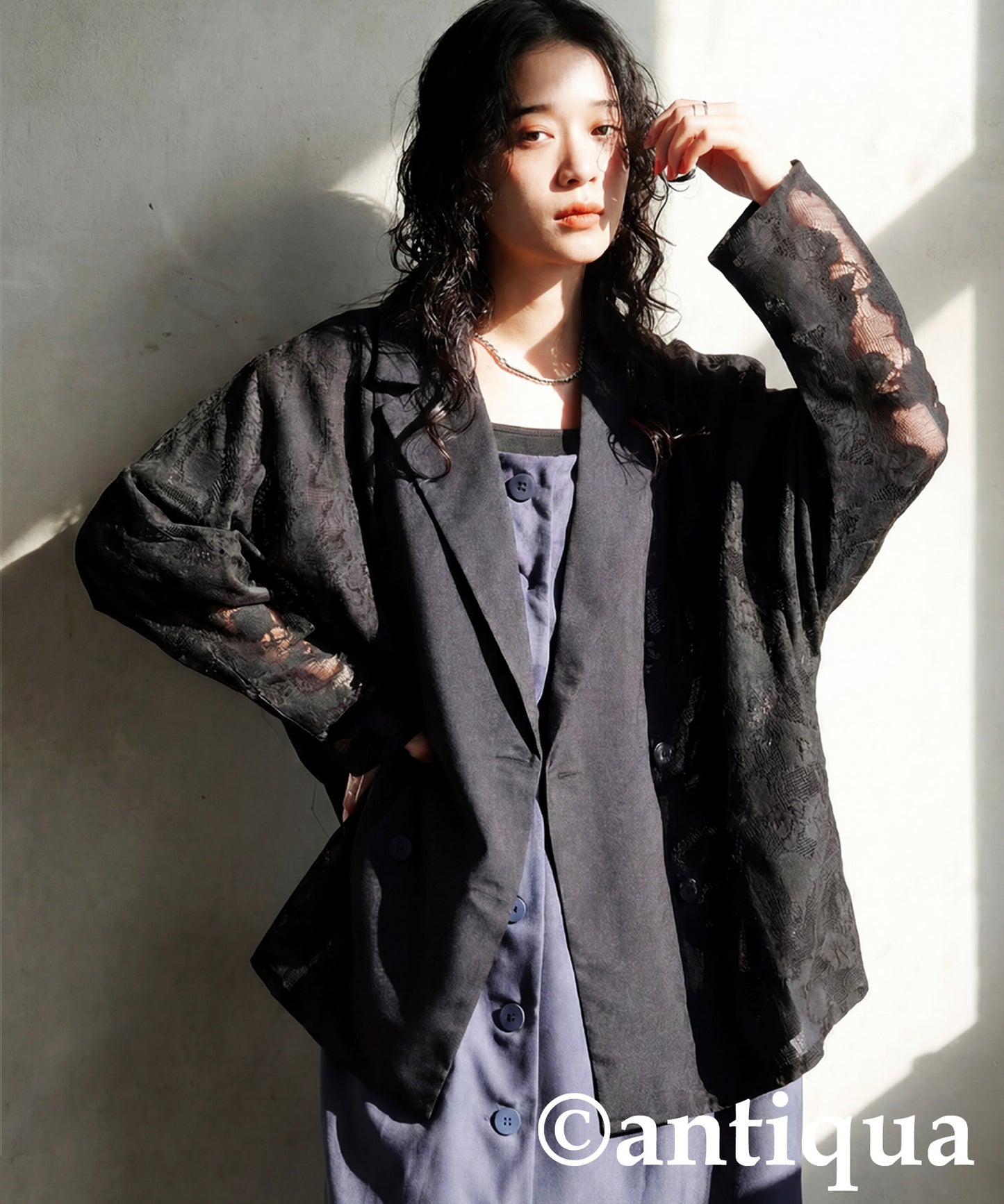 Floral Lace Double-Breasted Jacket Ladies