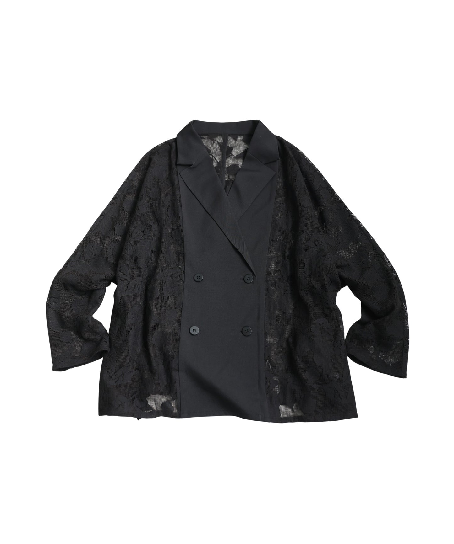 Floral Lace Double-Breasted Jacket Ladies