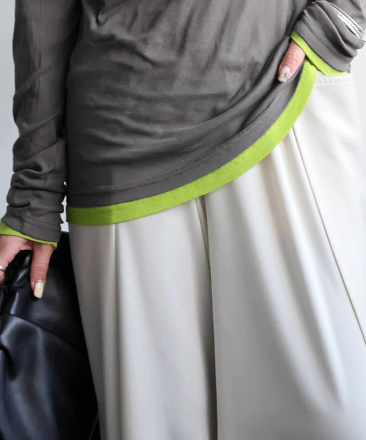 Side Design Wide Pants Ladies