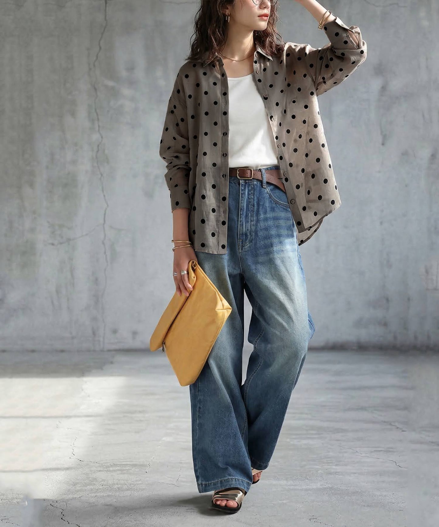 Polka Dot Sheer Shirt Ladies