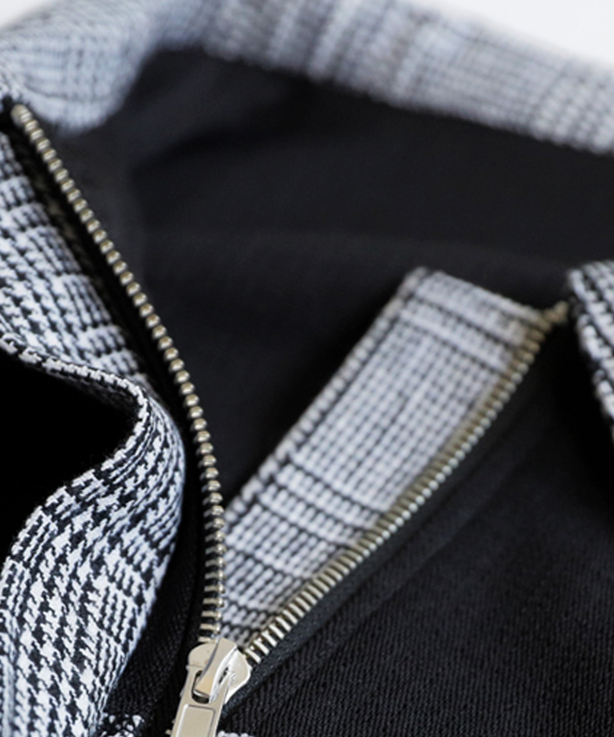Glen Check Color-Block Shirt Jacket Ladies