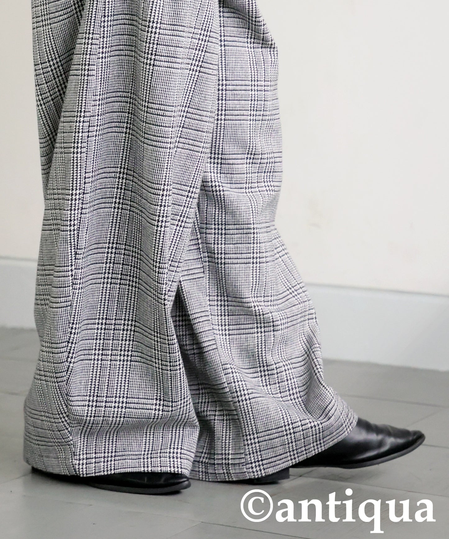 Checked Wide Pants Ladies