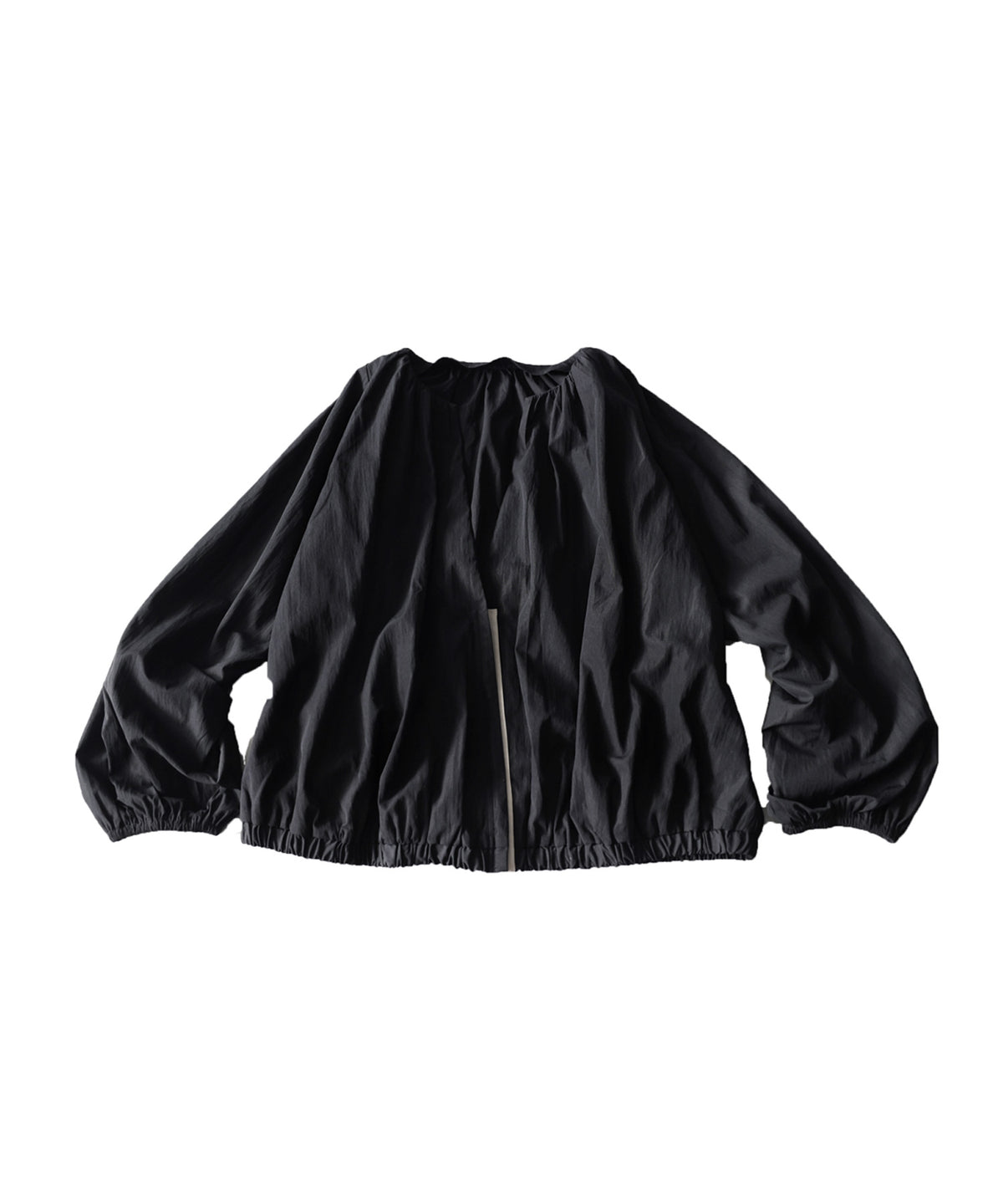Gathered Neck, Color-Blocked Zip-Up Light Blouson Ladies